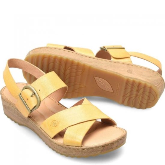 Born Shoes Canada | Women's Aida Sandals - Sunflower (Yellow) - Click Image to Close