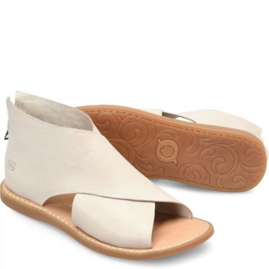 Born Shoes Canada | Women's Iwa Sandals - White Ecru (White) - Click Image to Close