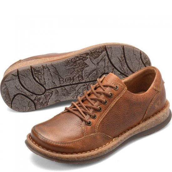 Born Shoes Canada | Men's Bronson Slip-Ons & Lace-Ups - Saddle Tan (Brown) - Click Image to Close