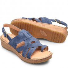 Born Shoes Canada | Women's Abbie Sandals - Indigo Suede (Blue)