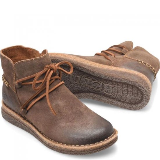 Born Shoes Canada | Women's Calyn Boots - Taupe Avola distressed (Tan) - Click Image to Close