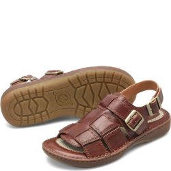 Born Shoes Canada | Men's Miguel Sandals - Dark Tan Bourbon (Brown)