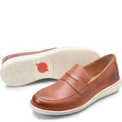 Born Shoes Canada | Men's Taylor Slip-Ons & Lace-Ups - Cognac (Brown)