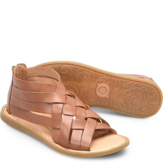 Born Shoes Canada | Women's Iwa Woven Sandals - Cuoio Brown (Brown) - Click Image to Close