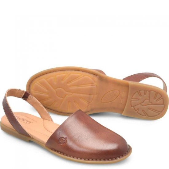 Born Shoes Canada | Women's Leif Slip-Ons & Lace-Ups - Dark Tan Bourbon (Brown) - Click Image to Close