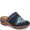 Born Shoes Canada | Women's Bandy Blanket Clogs - Indigo Blanket Combo (Blue)