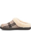 Born Shoes Canada | Women's Ali Slip-Ons & Lace-Ups - Taupe Plaid Wool (Tan)