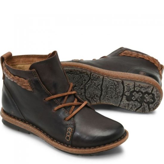 Born Shoes Canada | Women's Temple Boots - Dark Castano (Brown) - Click Image to Close