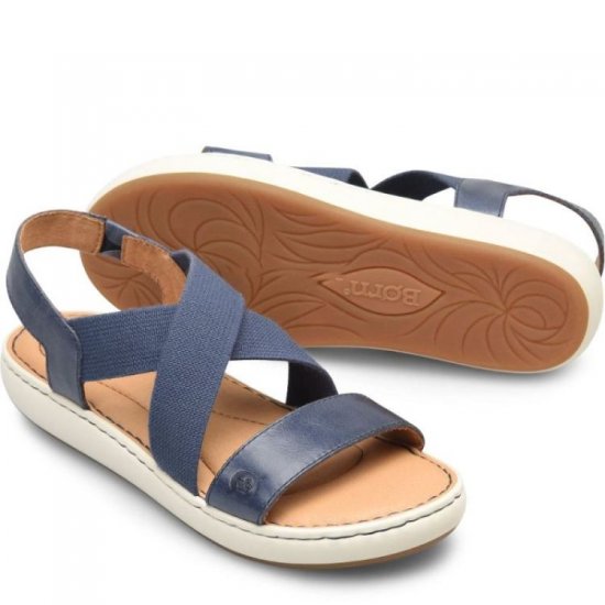 Born Shoes Canada | Women's Jayla Sandals - Navy Combo (Blue) - Click Image to Close