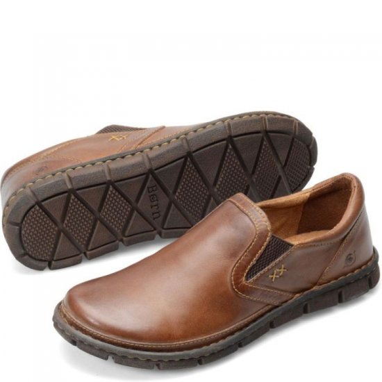 Born Shoes Canada | Men's Sawyer Slip-Ons & Lace-Ups - Tan (Brown) - Click Image to Close