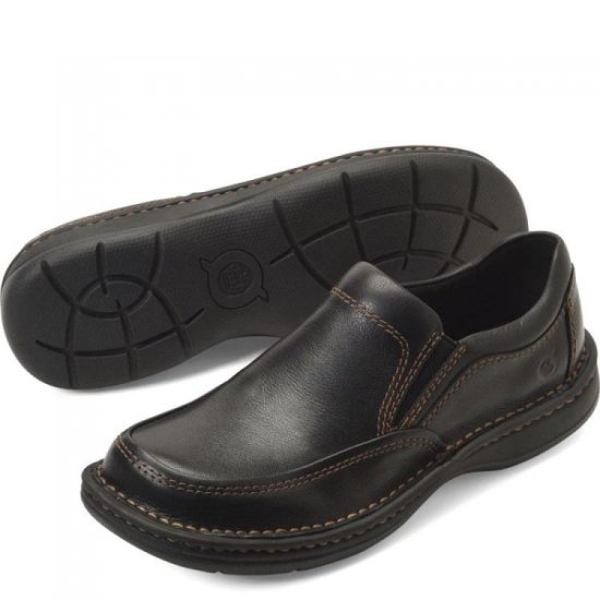 Born Shoes Canada | Men's Blast III Slip-Ons & Lace-Ups - Black - Click Image to Close