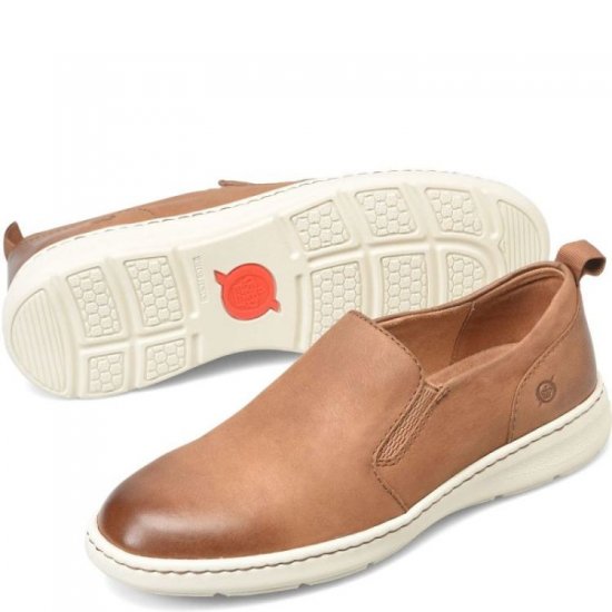 Born Shoes Canada | Men's Morgan Slip-Ons & Lace-Ups - Terra Brown (Brown) - Click Image to Close