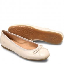 Born Shoes Canada | Women's Brin Flats - White Bone (White)
