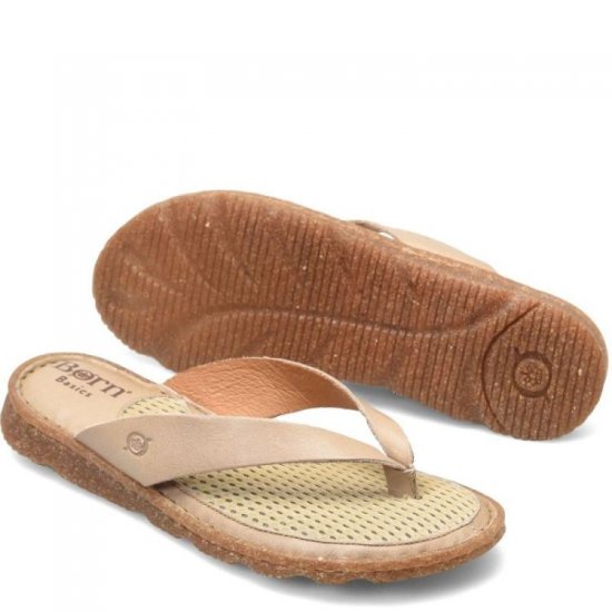 Born Shoes Canada | Women's Bora Basic Sandals - Natural Nude (Tan) - Click Image to Close