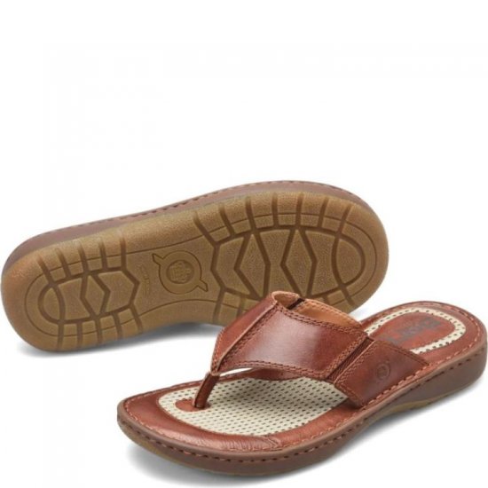 Born Shoes Canada | Men's Corvo Sandals - Dark Tan Bourbon (Brown) - Click Image to Close