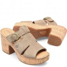 Born Shoes Canada | Women's Brooklan Sandals - Taupe Suede (Tan)