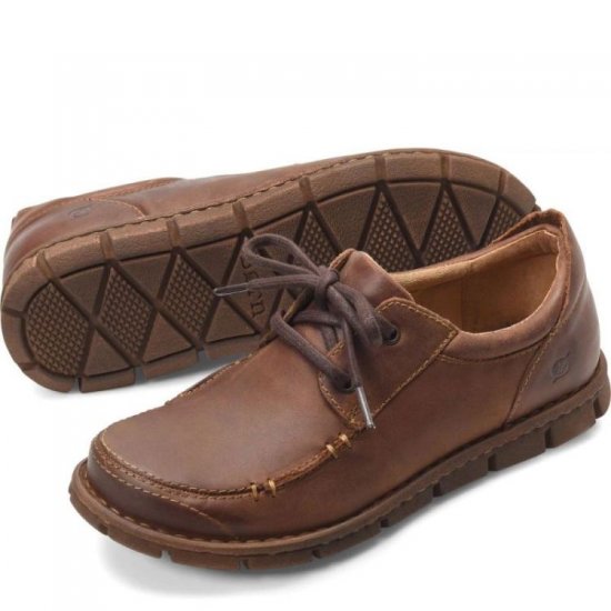 Born Shoes Canada | Men's Joel Slip-Ons & Lace-Ups - Etiope Oiled Distressed (Brown) - Click Image to Close