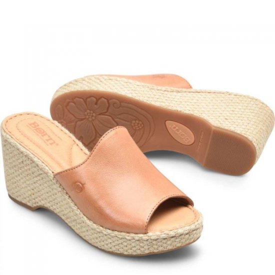 Born Shoes Canada | Women's Lilah Sandals - Natural Full Grain (Tan) - Click Image to Close