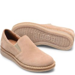 Born Shoes Canada | Women's Palma Slip-Ons & Lace-Ups - Natural Sand Suede (Tan)