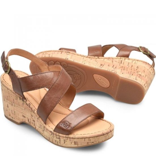 Born Shoes Canada | Women's Lanai Sandals - Luggage (Brown) - Click Image to Close