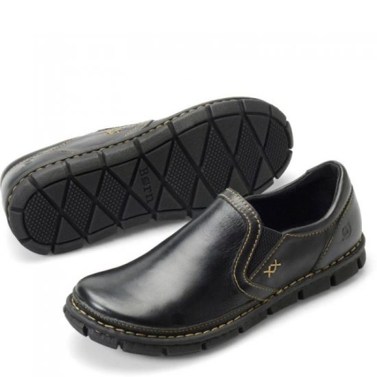 Born Shoes Canada | Men's Sawyer Slip-Ons & Lace-Ups - Black - Click Image to Close