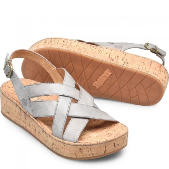 Born Shoes Canada | Women's Shona Sandals - Grey Cenere (Grey) - Click Image to Close