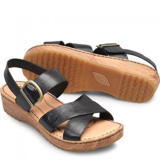 Born Shoes Canada | Women's Aida Sandals - Black - Click Image to Close