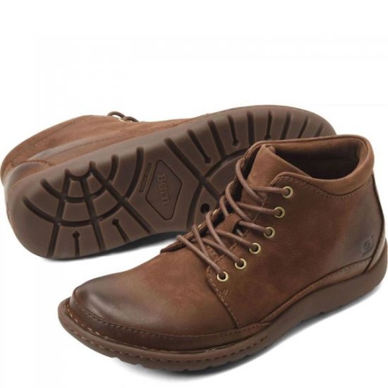 Born Shoes Canada | Men's Nigel Boots - Carafe Nubuck (Brown) - Click Image to Close