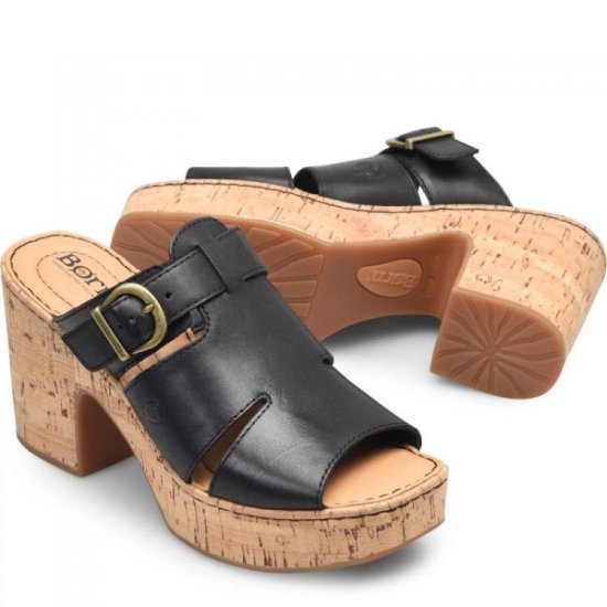 Born Shoes Canada | Women's Brooklan Sandals - Black - Click Image to Close