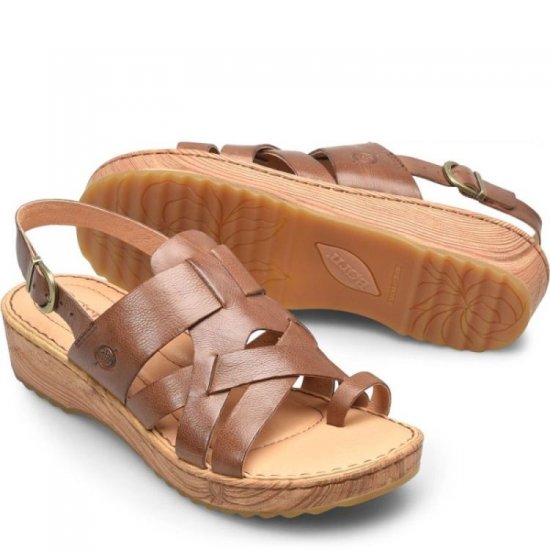 Born Shoes Canada | Women's Abbie Sandals - Luggage (Brown) - Click Image to Close