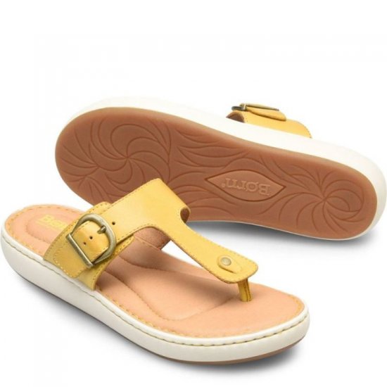 Born Shoes Canada | Women's Jules Sandals - Yellow Lemon (Yellow) - Click Image to Close