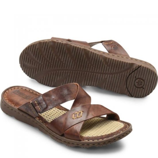 Born Shoes Canada | Women's Hayka Basic Sandals - Sedona (Brown) - Click Image to Close