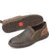 Born Shoes Canada | Men's Morgan Slip-Ons & Lace-Ups - Dark Mud Distressed (Grey)