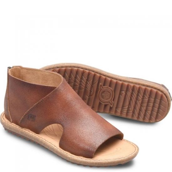 Born Shoes Canada | Women's Maren Sandals - Dark Tan Bourbon (Brown) - Click Image to Close