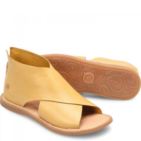 Born Shoes Canada | Women's Iwa Sandals - Yellow Ocra (Yellow) - Click Image to Close