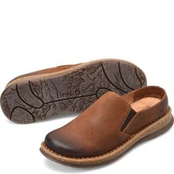Born Shoes Canada | Men's Bryson Clog Slip-Ons & Lace-Ups - Glazed Ginger Distressed (Bro
