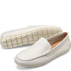 Born Shoes Canada | Men's Allan Slip-Ons & Lace-Ups - White Sea Salt (White)