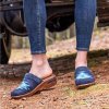 Born Shoes Canada | Women's Bandy Blanket Clogs - Indigo Blanket Combo (Blue)