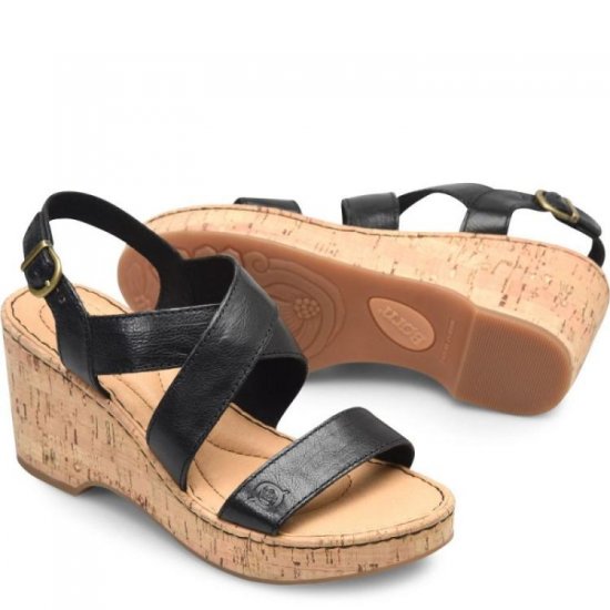 Born Shoes Canada | Women's Lanai Sandals - Black - Click Image to Close