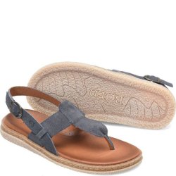 Born Shoes Canada | Women's Cammie Sandals - Dark Jeans Suede (Blue)