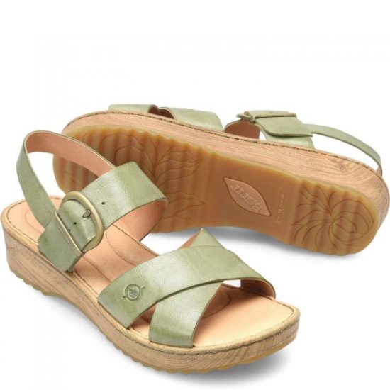 Born Shoes Canada | Women's Aida Sandals - Green Leaf (Green) - Click Image to Close