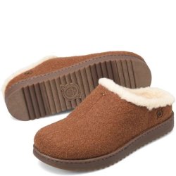 Born Shoes Canada | Men's Jayce Slip-Ons & Lace-Ups - Cognac Wool Combo (Brown)