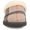 Born Shoes Canada | Women's Ali Slip-Ons & Lace-Ups - Taupe Plaid Wool (Tan)