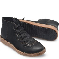 Born Shoes Canada | Women's Sienna Slip-Ons & Lace-Ups - Black Distressed (Black)