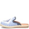 Born Shoes Canada | Women's Gretta Clogs - Sea Blue Cotton Fabric (Multicolor)