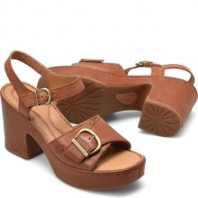 Born Shoes Canada | Women's Browyn Sandals - Cognac With Leather Wrap (Brown)