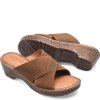 Born Shoes Canada | Women's Teayo Basic Sandals - Glazed Ginger Distressed (Brown)