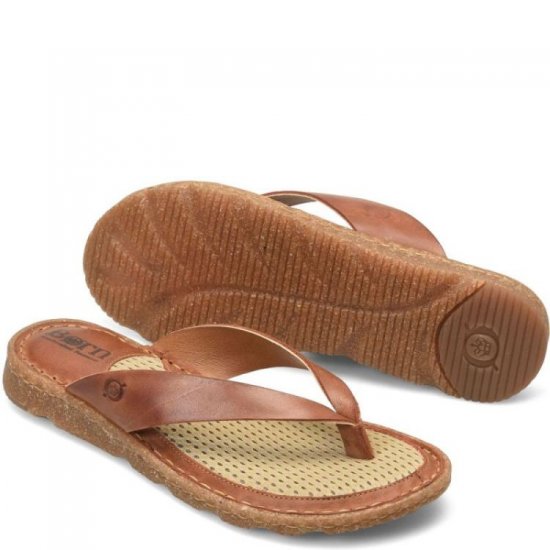 Born Shoes Canada | Women's Bora Basic Sandals - Light Brown (Brown) - Click Image to Close