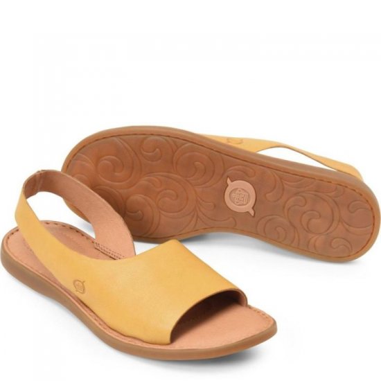 Born Shoes Canada | Women's Inlet Sandals - Ocra (Yellow) - Click Image to Close