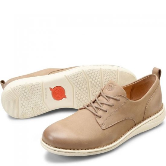 Born Shoes Canada | Men's Todd Slip-Ons & Lace-Ups - Taupe Stone (Tan) - Click Image to Close